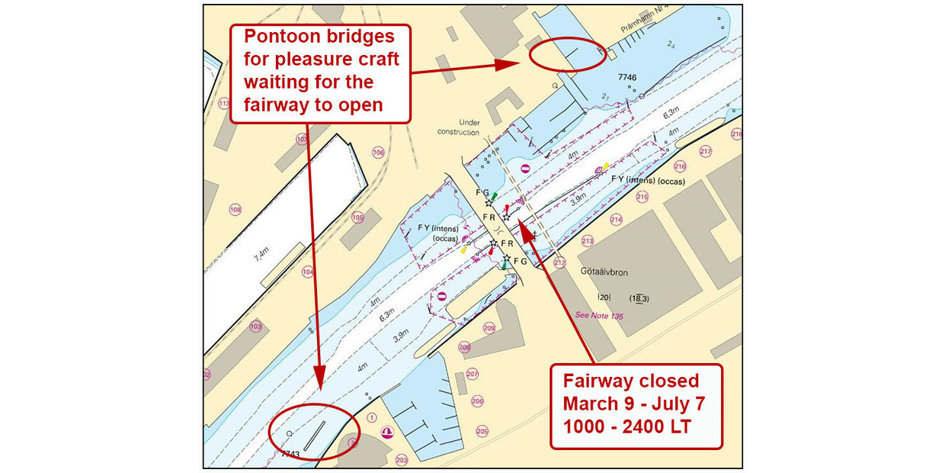 Ausschnitt Seekarte Götaälvbron