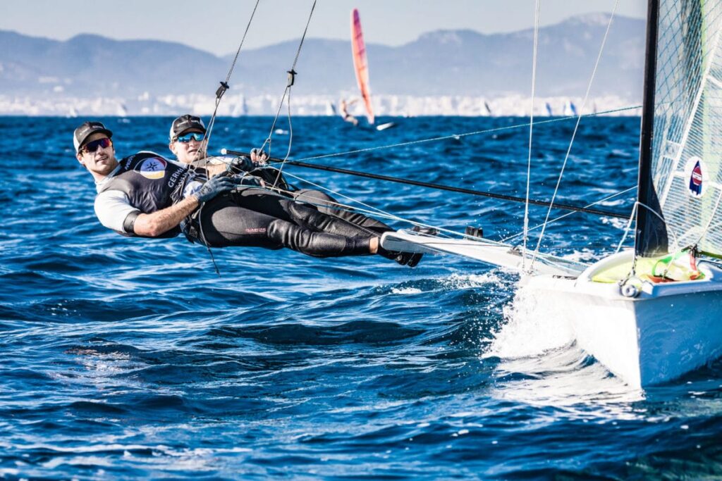 Justus Schmidt und Max Boehme beendeten die EM in Weymouth aus Platz 6. Foto: DSV/Lars WEhrmann
