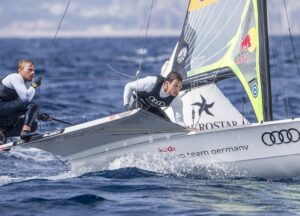 Setzten sich in der nationalen 49er-Ausscheidung für Rio durch: Erik Heil (li.) und Thomas Plößel, Norddeutscher Regatta Verein Foto: Jesus Renedo/Sailing Energy/Sofia