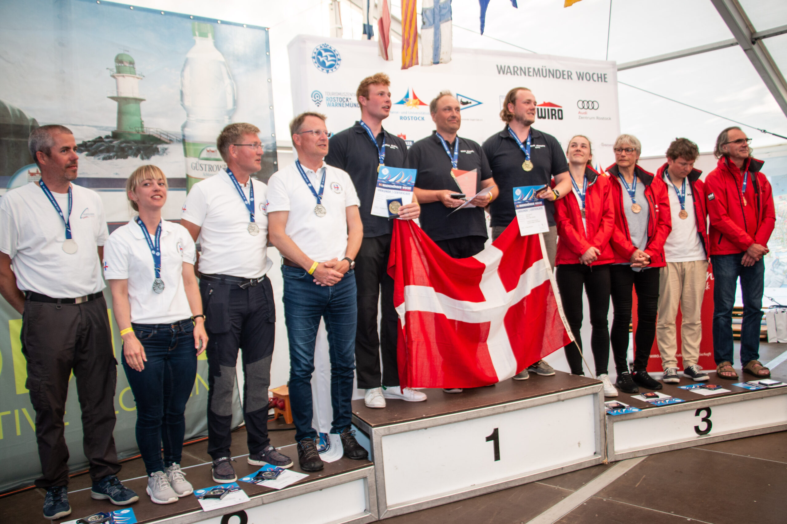 Das Podium der H-Boot-Weltmeisterschaft. Foto: Pepe Hartmann 