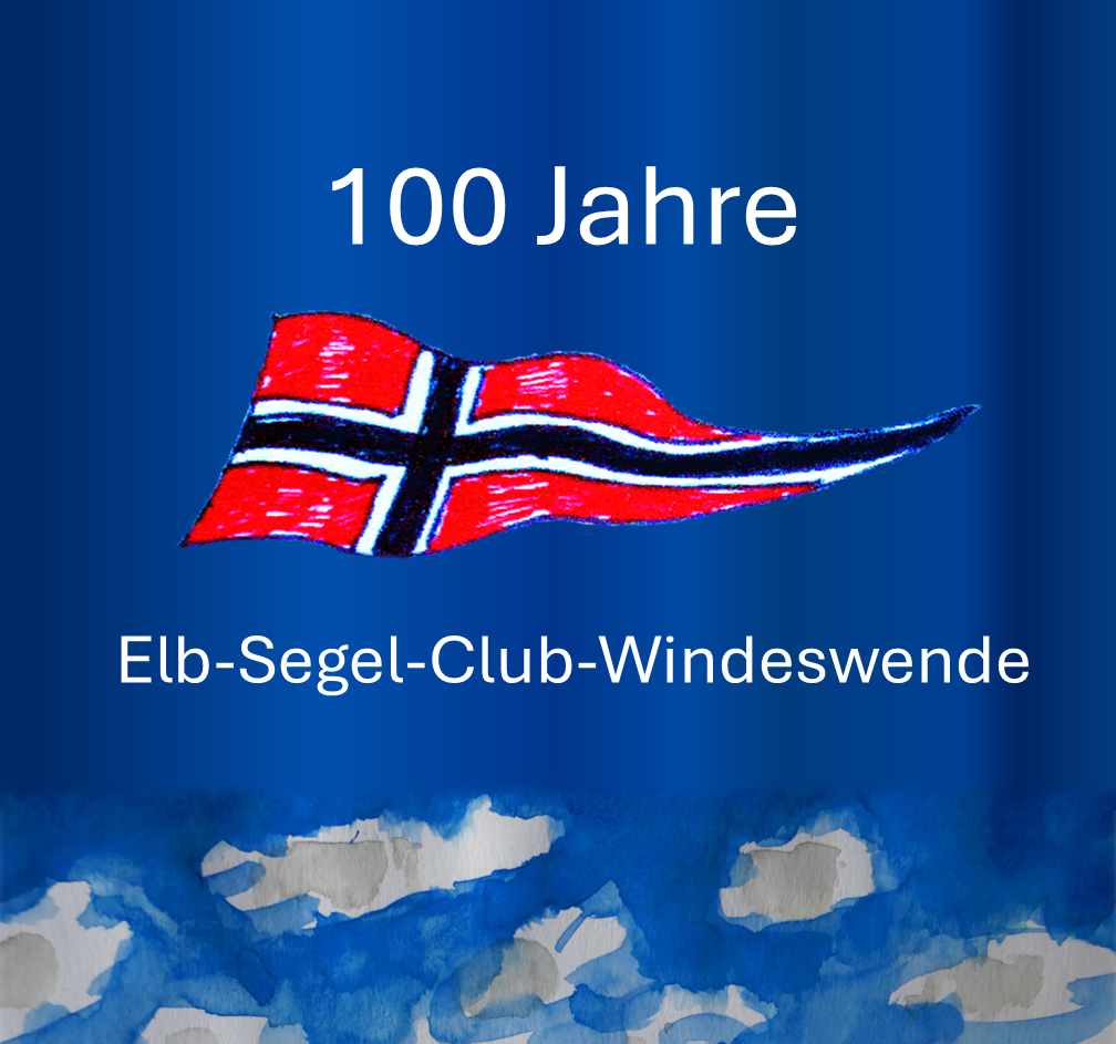 Segelszene auf der Elbe. Bild des Malers Herbert Hirthe vom Elb-Segel-Club-Windeswende