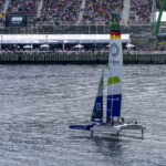 Der foilende F50 Katamaran des deutschen SailGP Teams
