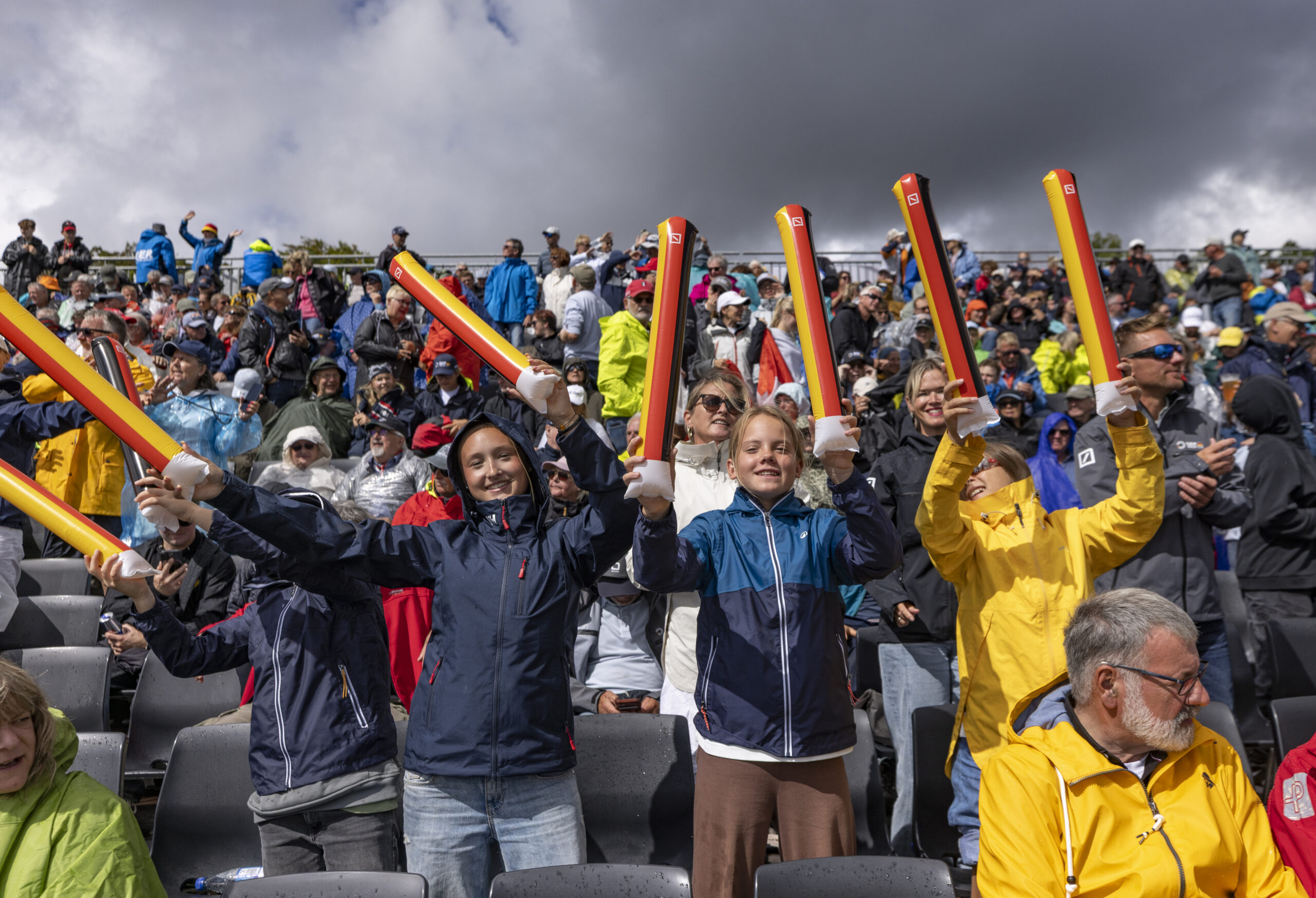 Begeisterte deutsche Fans beim Sail GP Event in Sassnitz.