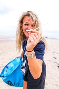 Beach Cleanup bei der Segel-Jugendweltmeisterschaft 2022 in Den Haag. Foto: Sailing Energy